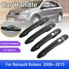 Наружная крышка ручки двери из углеродного волокна для Renault Koleos Samsung QM5 2006 ~ 2015, защитные аксессуары для автомобиля, наклейки для стайлинга, отделка