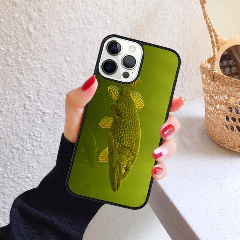 Pike Fishing Bait Spinner Phone Case for iPhone 17 Air 16 15 14 12 13 PLUS 11 PRO MAX Back Cover Fundas Shell