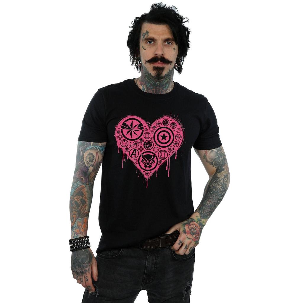 Marvel Mens I Heart Avengers T-Shirt