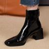 Женские туфли на высоком каблуке Короткие ботильоны До щиколотки Модные массивные туфли Новый тренд Сексуальные туфли-лодочки Зимние Готические на каблуке Женские Челси Botas Mujer