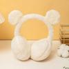 New Soft Plush Ear Warmer Antumn Winter Earmuffs For Kids Solid Color Cute Bear Earflap Outdoor Cold Protection Ear Cover