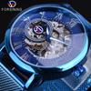 Watch Men Fashion and Leisure Classic Popular Blue Mesh Mechanical Watch