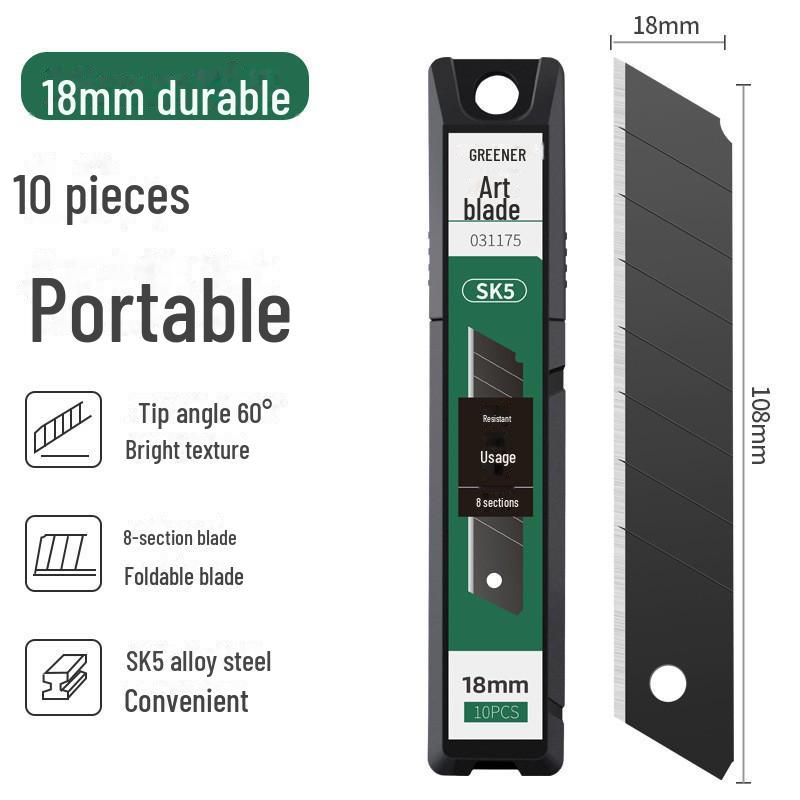 Green Forest Heavy-Duty All-Steel Utility Knife: Industrial-Grade, Thickened, Durable, Large Wallpaper & Paper Cutter