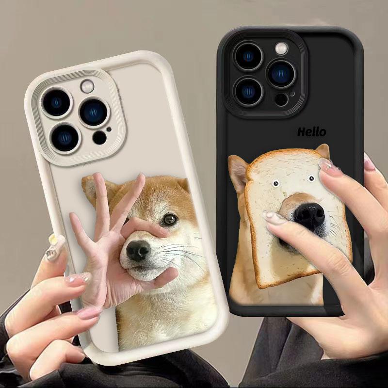 Забавный Милый Животный Собака Чехол Для Телефона Для iphone Apple 17 AIR 16 16E 11 12 13 14 15 XR Plus Pro Max Силиконовый Чехол Funda Shell Cover