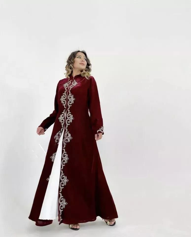 Hand Work Gown Stylish Long Farasha Islamic Dress Kaftan Abaya Dubai Moroccan