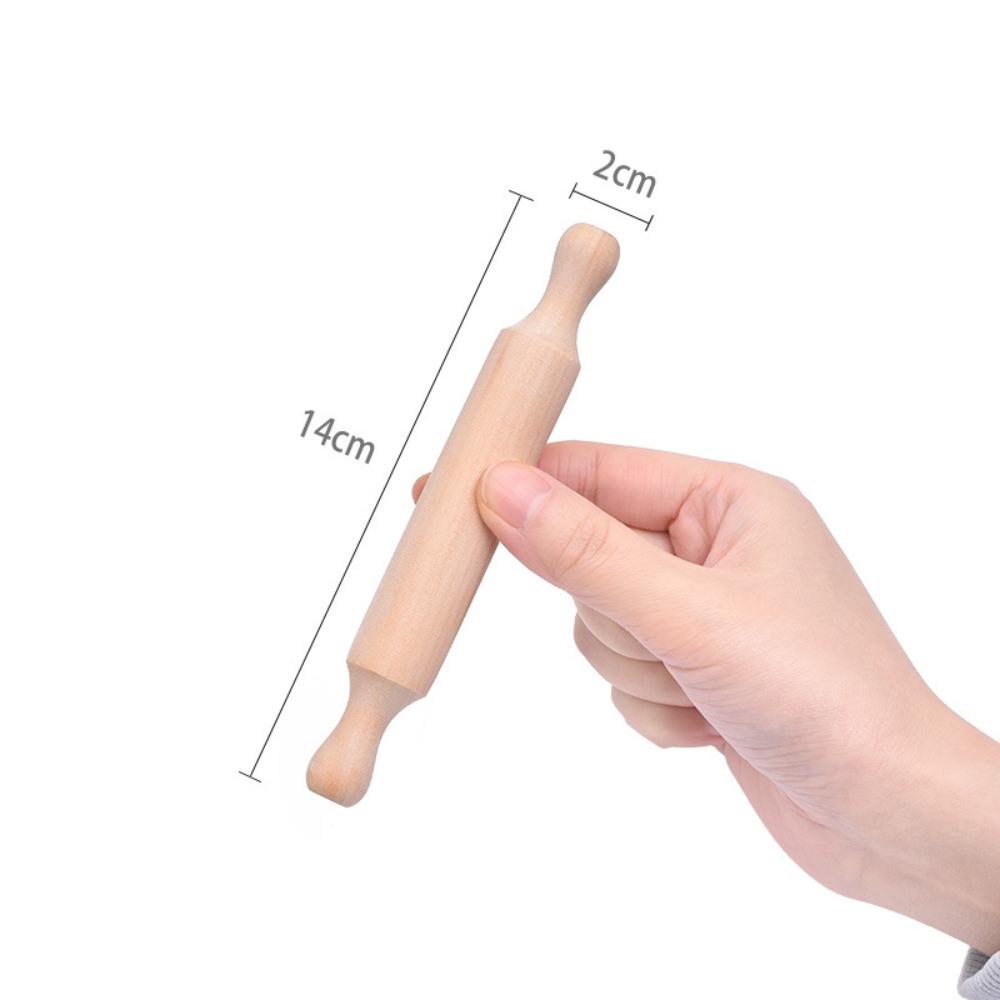 Wood Wooden Rolling Pins Mini Dough Roller Pin Portable Rolling Pin Toy Kitchen Prop