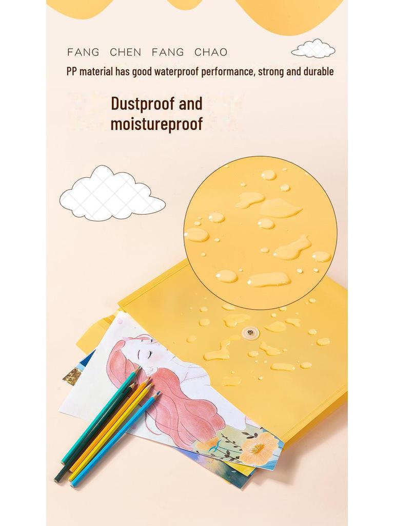 A4 Large Capacity File Bag - Colorful, Custom-made, Office PP Document and Policy Organizer.