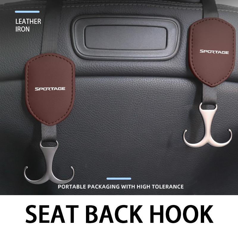 Car Backrest Double Hook Universal Hanger Back Seat Organizer For KIA Stonic Picanto Sorento Stinger Soul Spectra Carens RB6