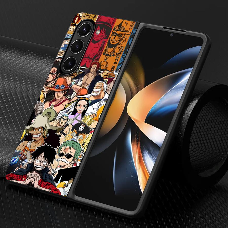 Чехол для Samsung Galaxy ZFold7 ZFold4 ZFold5 Z Fold 7 6 5 4 3 ZFold3 ZFold6 Жесткая крышка для телефона One Piece Луффи Дьявольский фрукт