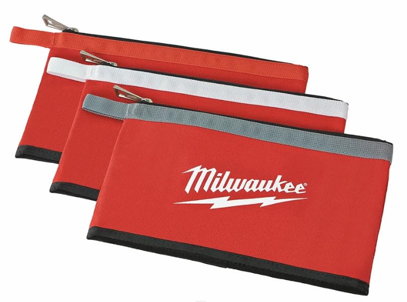 Milwaukee 48-22-8193 12-дюймовая сумка для инструментов на молнии, разноцветная - 3 шт.