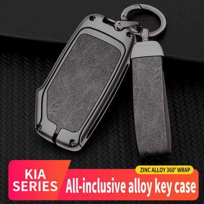 Кожаный чехол для ключей из цинкового сплава для Kia Sportage Ceed Sorento Cerato Forte KX3 K5 2017-2020, защитный чехол для автозапчастей
