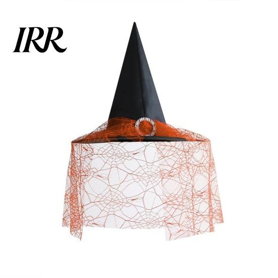 Lightweight Fabric Witch Hat Steeple Halloween Hat, with Lace Edge, School Theatrical Performance Gear Breathable Pointed Headwear, for Cosplay Party