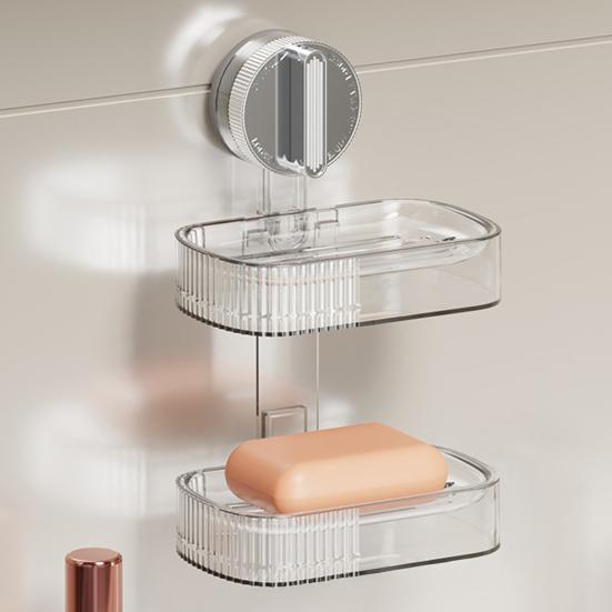 Настенный держатель для мыла на присоске, сверление не требуется, простая установка, влагостойкий держатель для мыла, органайзер для ванной комнаты