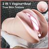 Двойные каналы Реалистичная вагина Искусственные товары для взрослых Карманная киска Мягкий мужской мастурбатор Секс-машина Настоящая вагина силикона