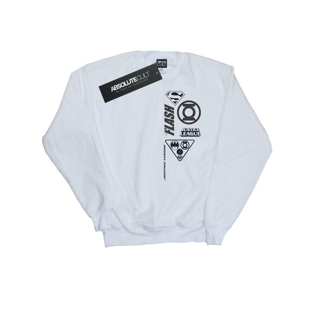 DC Comics Mens Justice League Chest Icons Sweatshirt