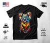 Koala Portrait Neon Graphic T-Shirt Black Unisex S-2XL