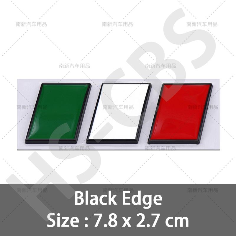 3D Metal Tricolor National Flag Logo Badge Car Body Side Door Fender Rear Trunk Emblem For Audi Bmw Mercedes Benz FIAT VW