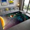 Cartoon Cute Space Pattern Carpet Universe Planet Print Floor Mat For Living Room Non-slip Washable Bedroom Area Rug Home Decor