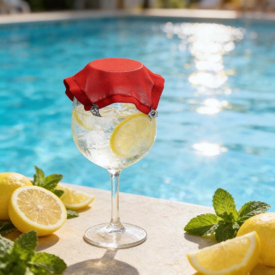 1/4 шт. Крышка для винного бокала Дышащая конструкция решетки Многоразовые тканевые чехлы для винных бокалов Набор с декором в виде цветка и листа Защита от пыли для стекла для вечеринки на открытом воздухе