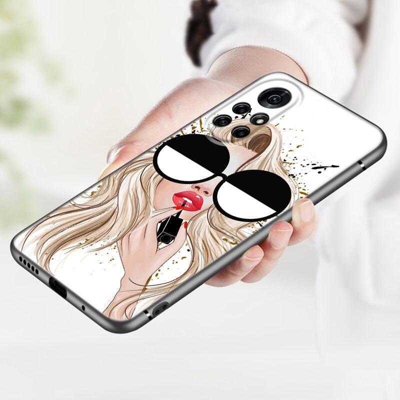 Модный стильный чехол для телефона для девочек и женщин для Huawei Honor 60 50 SE 30S Mate 30 20 10 Lite 40 Nova 9 8 Pro Y60 8i 7i 7SE 5T Premium