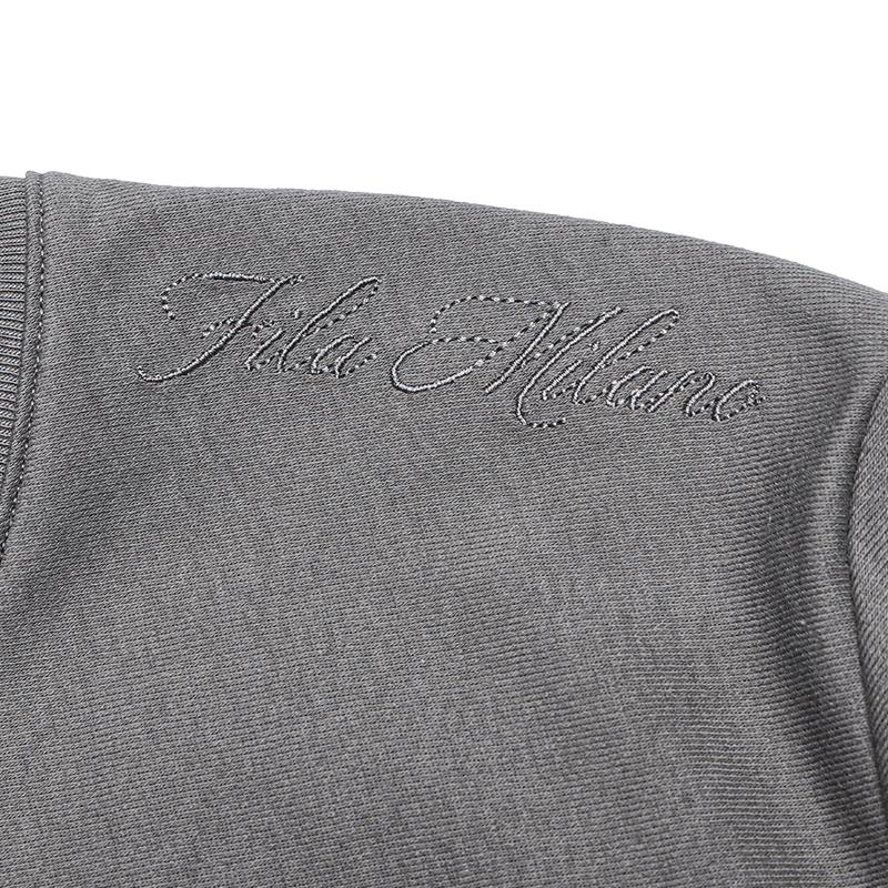 Fila Модная универсальная футболка серии Milano для женщин, топ, темно-серый, F11W625118FDY