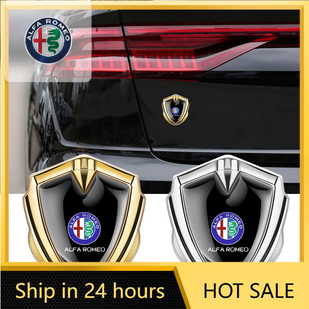Car Sticker For Alfa Romeo 159 147 3D Metal Car Emblem Body Trunk Stickers Badge Decoration Decal For Alfa Romeo 147 156 159 GiuAZ9