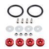 Aluminum Alloy Car Quick Release Fender Bumper Washers 9 Colors Set of 4 Durable (Red)