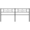 VidaXL Tête de lit métal noir 193 cm 355304