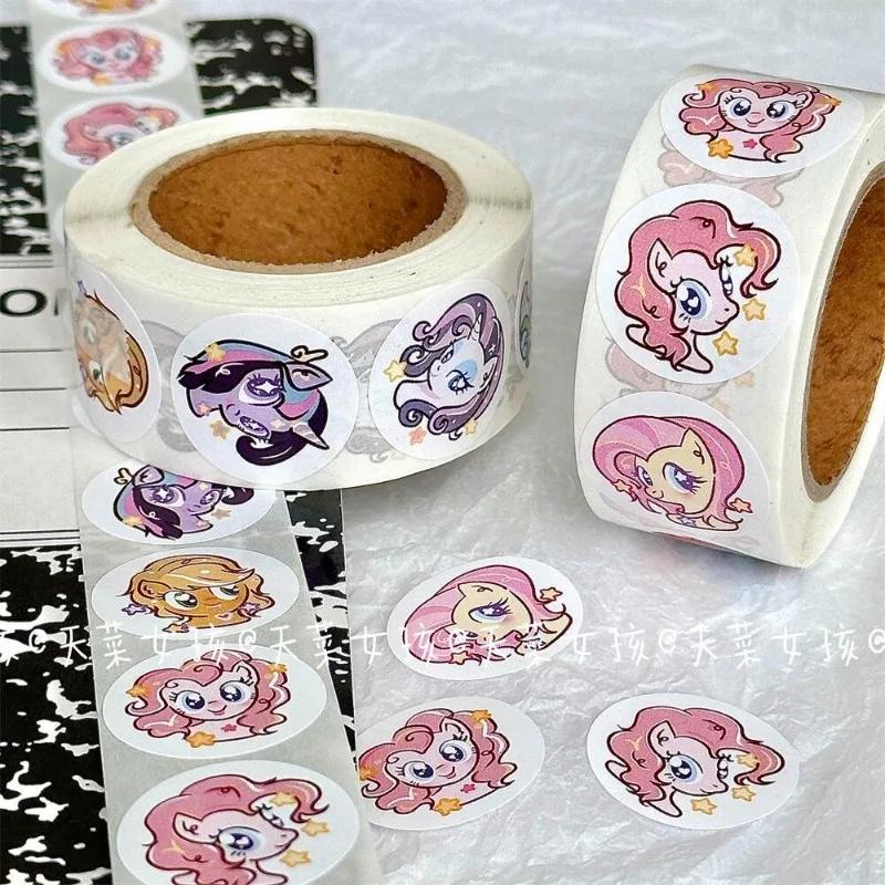 500 шт./Рулон Мультяшные Наклейки My Little Pony Kawaii DIY ПВХ Наклейки для Ноутбука Декор DIY Ноутбук Телефон Дневник Милая Наклейка