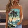 Летние топы-трубы для женщин, милая сексуальная футболка без рукавов с открытыми плечами и цветочным принтом