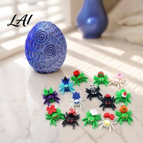 PLA Craft Gifts 3D Printed Spider Figurine Articulated Fidget Toy Movable Joints Ornamental Pieces for Windowsill Animal Creative Desktop Ornaments