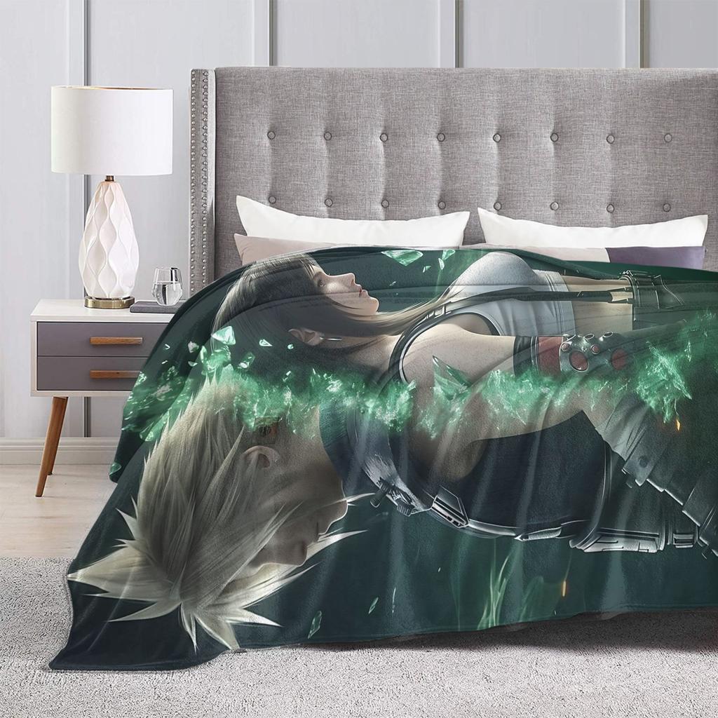 Tifa Lockhart Inspire Flannel printed blanket suitable for all seasons suitable for living room office sofa and travel 180x250CM
