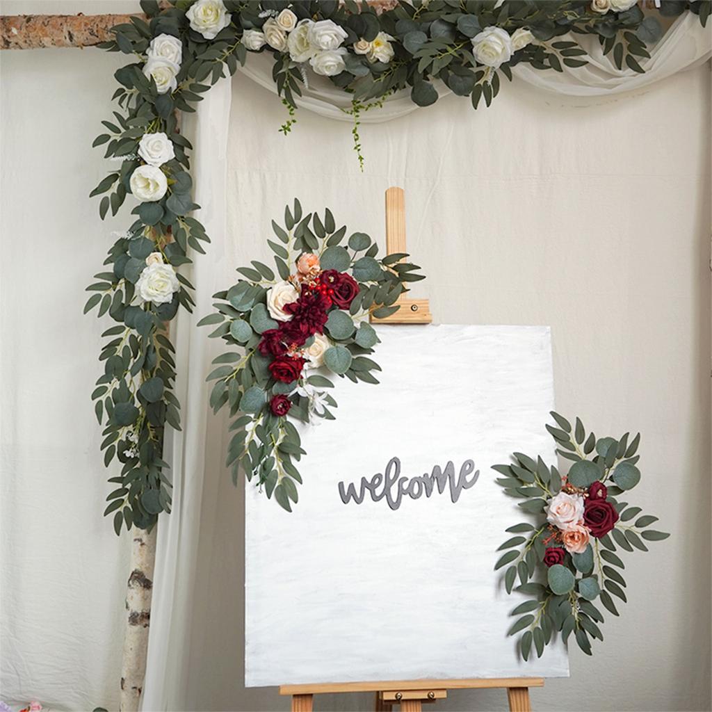 Artificial Wedding Arch Flowers Kit Artificial Flowers for DIY Party Ceremony Reception Backdrop Floral Decoration