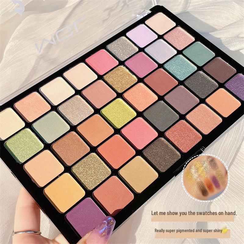 Палетка теней Color Utopia Professional - С шиммером и глиттером для макияжа smoky eyes