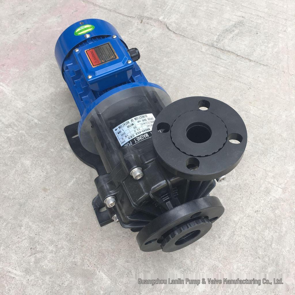 MPH-F-565CCV5 Acid & Alkali Corrosion-Resistant Magnetic Pump 4kW for Plating, Electrolysis, Electrophoresis, Fluoroplastic Chemical Processes.