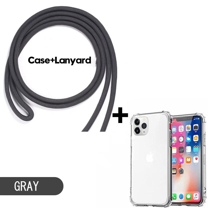 Ударопрочный прозрачный чехол для телефона, ремешки для ожерелья через плечо с веревкой для iPhone 16 Pro Max 15 14 Pro 7 8 X XR 13 12 11 Pro MAX