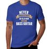 NEVER UNDERESTIMATE AN OLD MAN WITH A BASS GUITAR T-Shirt boys animal print tops Men's t-shirts