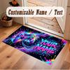 Game Controller Theme Crystal Velvet Floor Rug Personalized Custom Name Text Warm Carpet Home Decoration