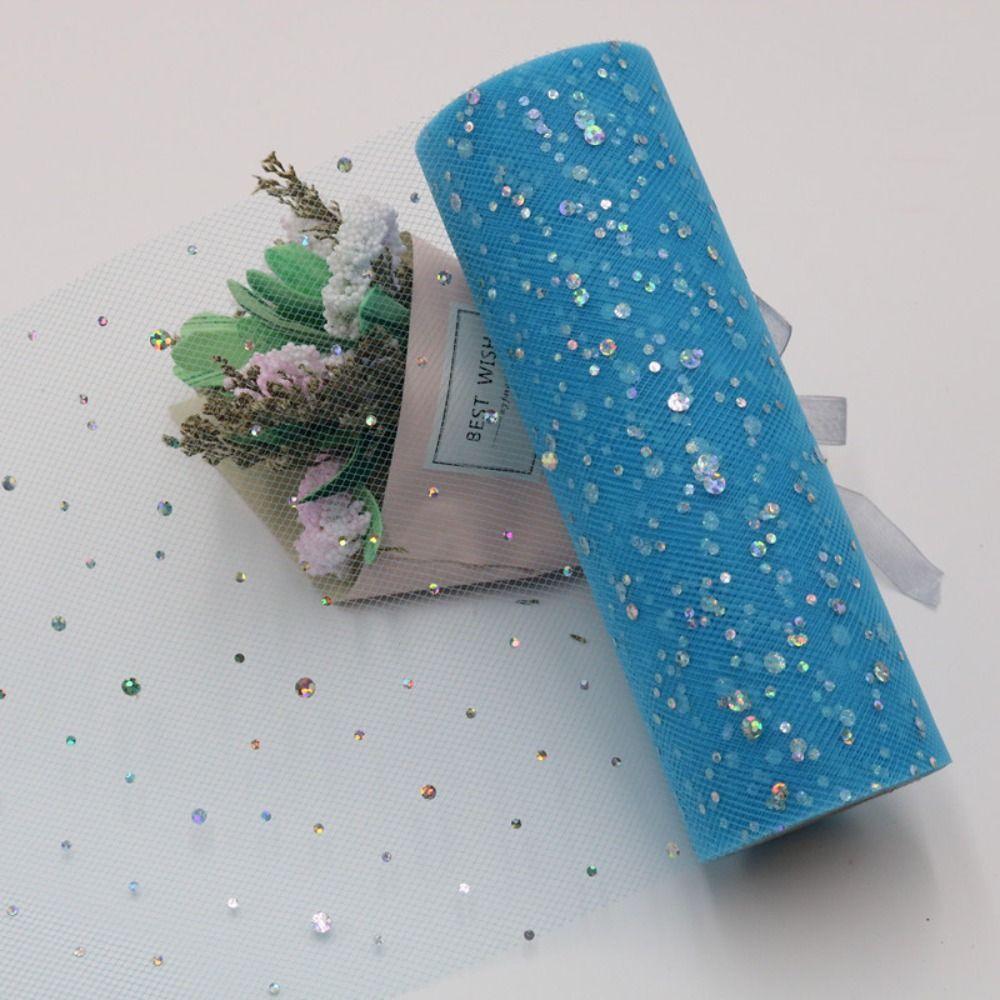 Украшения для вечеринок, органза, лазерная марля, блестящий тюль с блестками, рулон тюля, 10 ярдов, 15 см