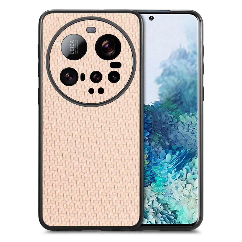 For Xiaomi 15 Ultra Case Carbon Fiber Texture PU+PC+TPU Phone Back Cover