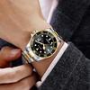 Календарь труда Роскошные часы Бизнес Мужские часы Зеленые часы-призрак воды Мужские кварцевые часы