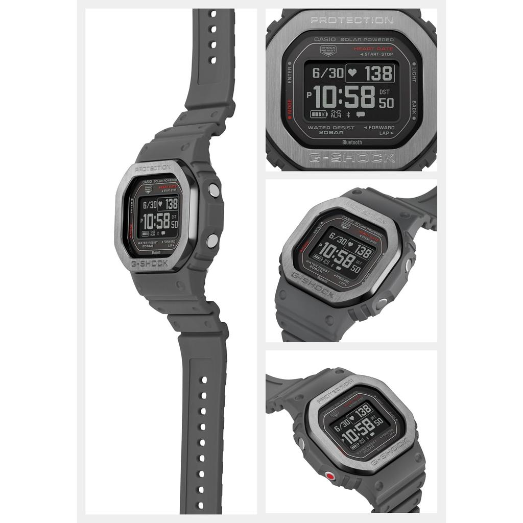 Casio G-Shock Men's Watch G-SQUAD Heart Rate Monitor, Bluetooth, DW-H5600MB-8JR, Gray, Japan Model