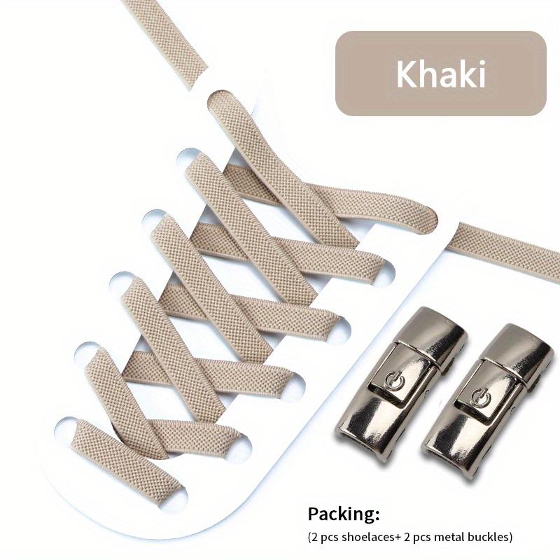 1 пара шнурков без завязок с пряжками для кроссовок, спортивной обуви