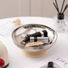 Скандинавский стиль Инс Нержавеющая сталь Фруктовница на высокой ножке Настольный поднос для хранения мелких закусок и орехов Фруктовница