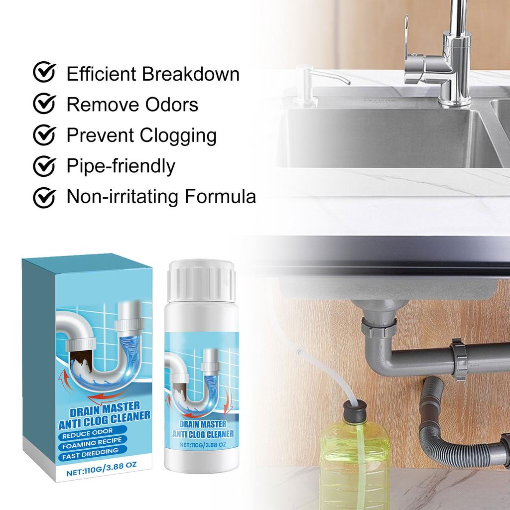 110 г мощное средство для прочистки кухонных труб, дезодорант для прочистки сливов в туалете, средство для быстрой очистки канализации от засоров
