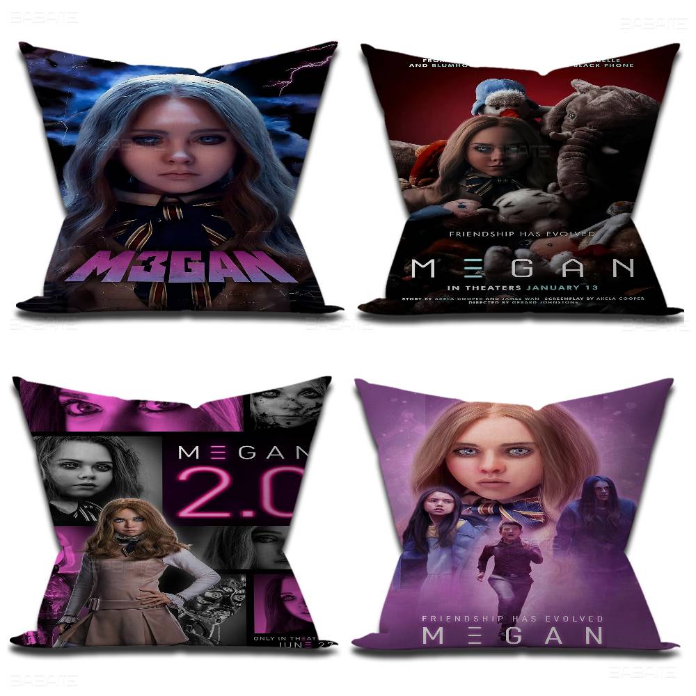 Movie Megan Personalized Pillow Dust Cover Bedroom Kids Party Decoration Pillowcase Birthday Children Gift