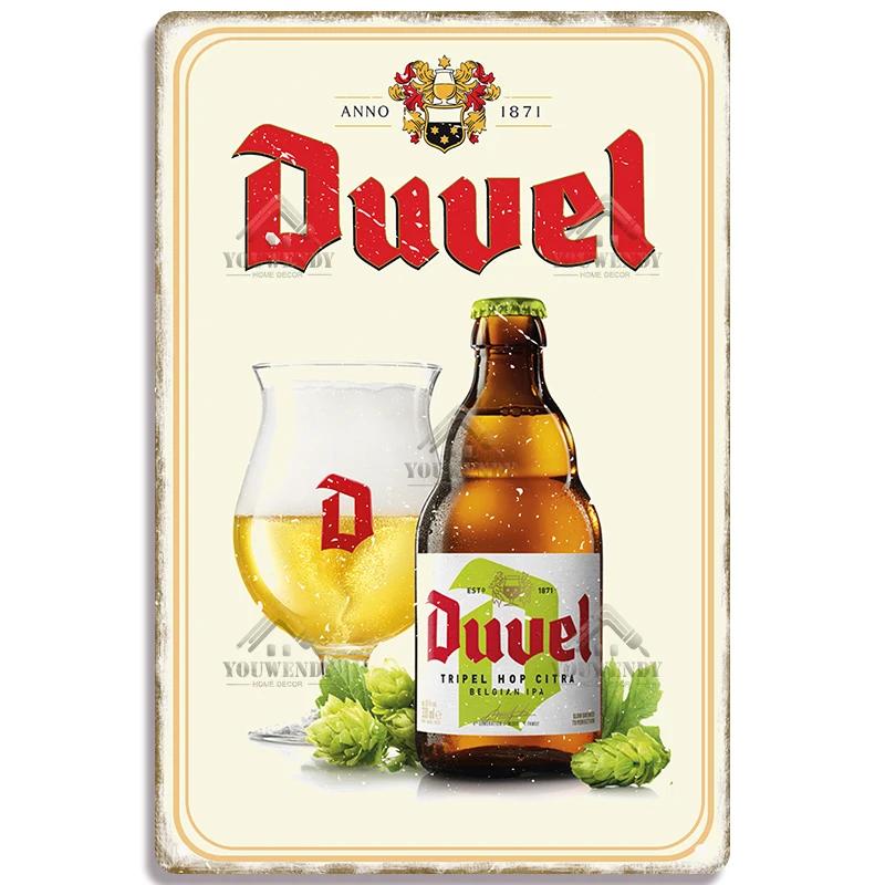 Metal Tin Sign Poster for Pub, Bar, Man Cave, Club, Wall Decoration, Vintage, Belgium, Beer Brand, Decorative Plaque, 20x30cm