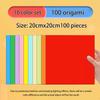 100 шт. Квадратная бумага для оригами Двусторонняя Однотонная Бумага для складывания Многоцветная Детская Ручная работа DIY Скрапбукинг Ремесло Декор