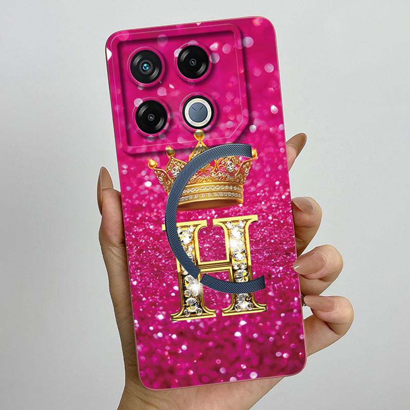 Для Infinix GT 20 Pro Чехол Роскошная Корона Буква Мягкий Силикон Задняя Крышка Для Infinix GT20 Pro GT20Pro Чехол Infinix X6871 Чехлы