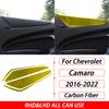 For Chevrolet Camaro 2016-2022 Real Carbon Fiber Front Rear Door Panels Handle Cover Car Interior Decoration Accessories Sticker
